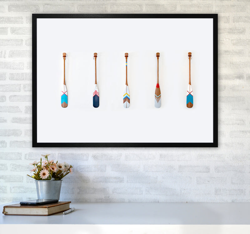 Five Oars Photography Art Print by Seven Trees Design A1 White Frame