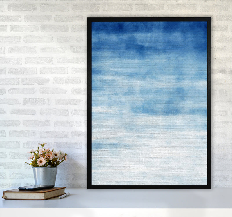 Abstract Blue Art Print by Seven Trees Design A1 White Frame