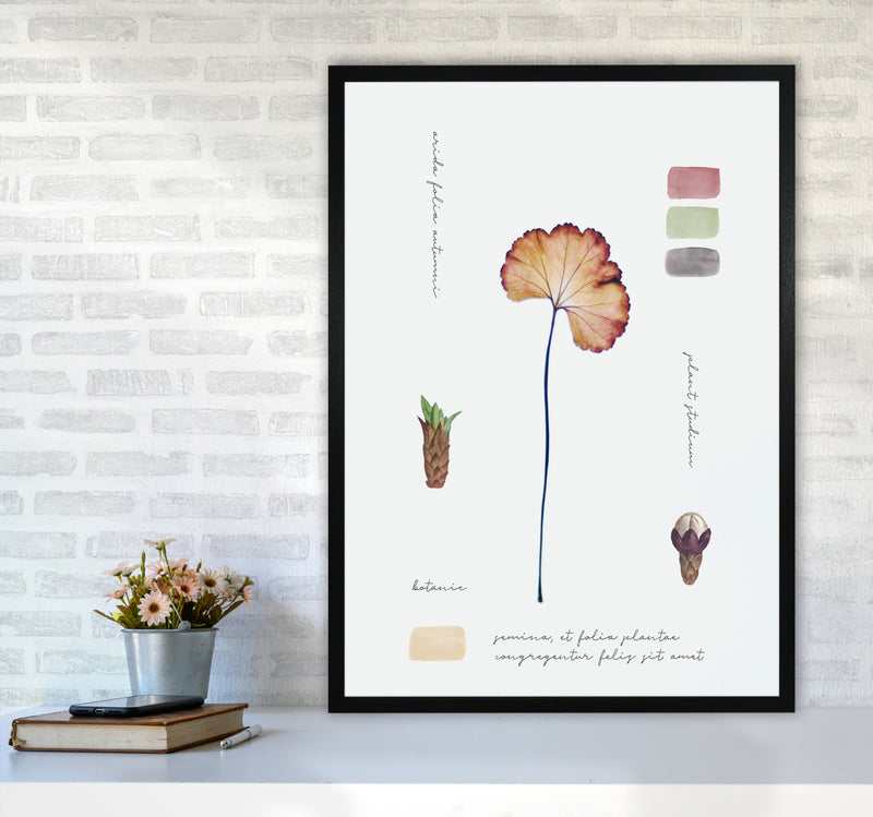Botanic Notes Art Print by Seven Trees Design A1 White Frame