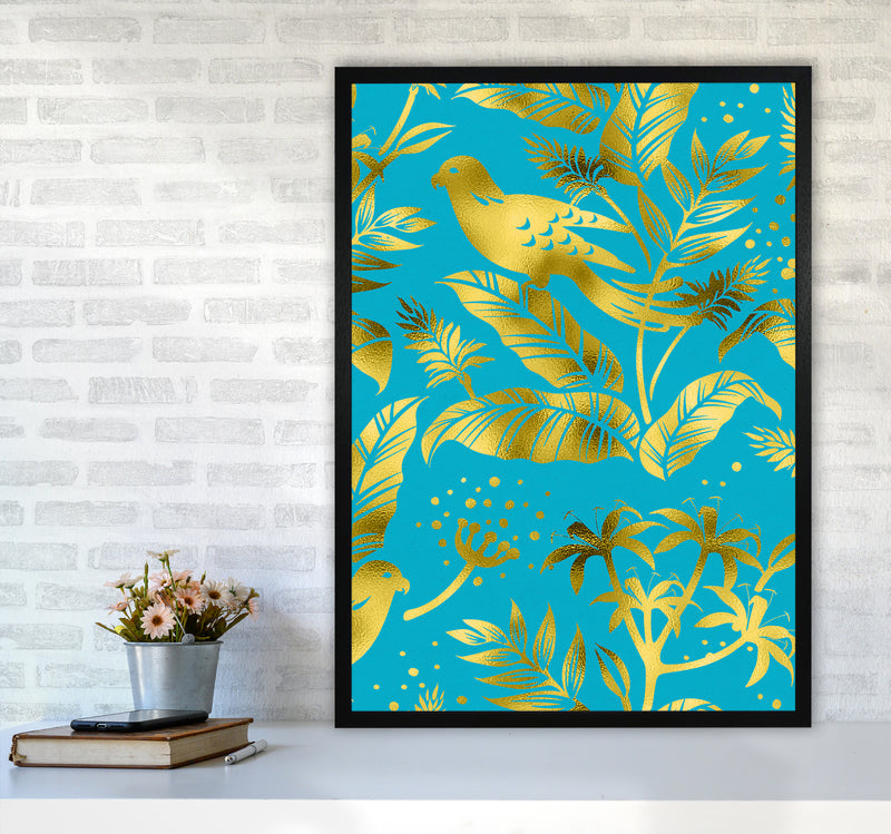 Gold Fauna Art Print by Seven Trees Design A1 White Frame