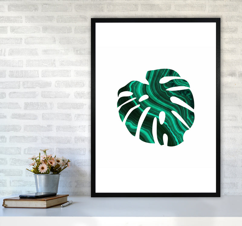 Green Marble Leaf I Art Print by Seven Trees Design A1 White Frame