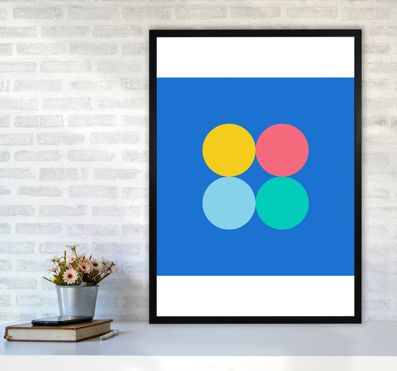 Happy shapes I Circles Art Print by Seven Trees Design A1 White Frame