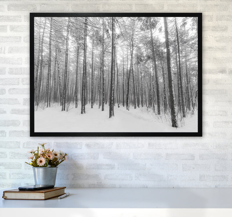 Let it snow forest Art Print by Seven Trees Design A1 White Frame