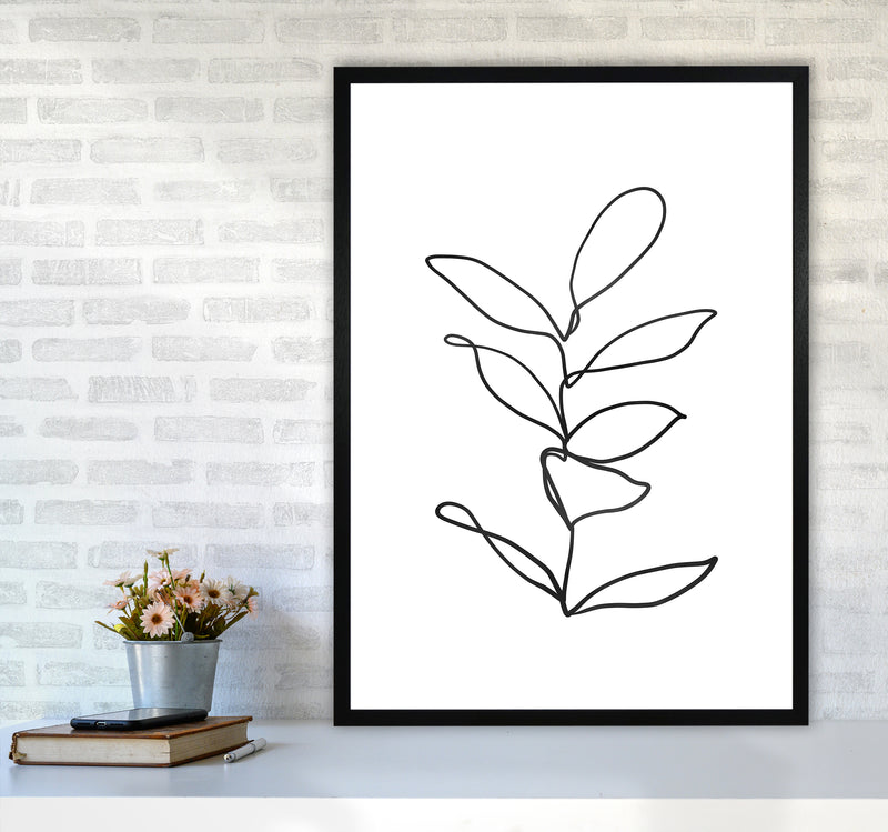 Lines Leaves II Art Print by Seven Trees Design A1 White Frame
