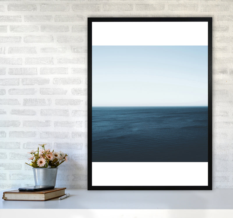 Minimal Ocean Photography Art Print by Seven Trees Design A1 White Frame