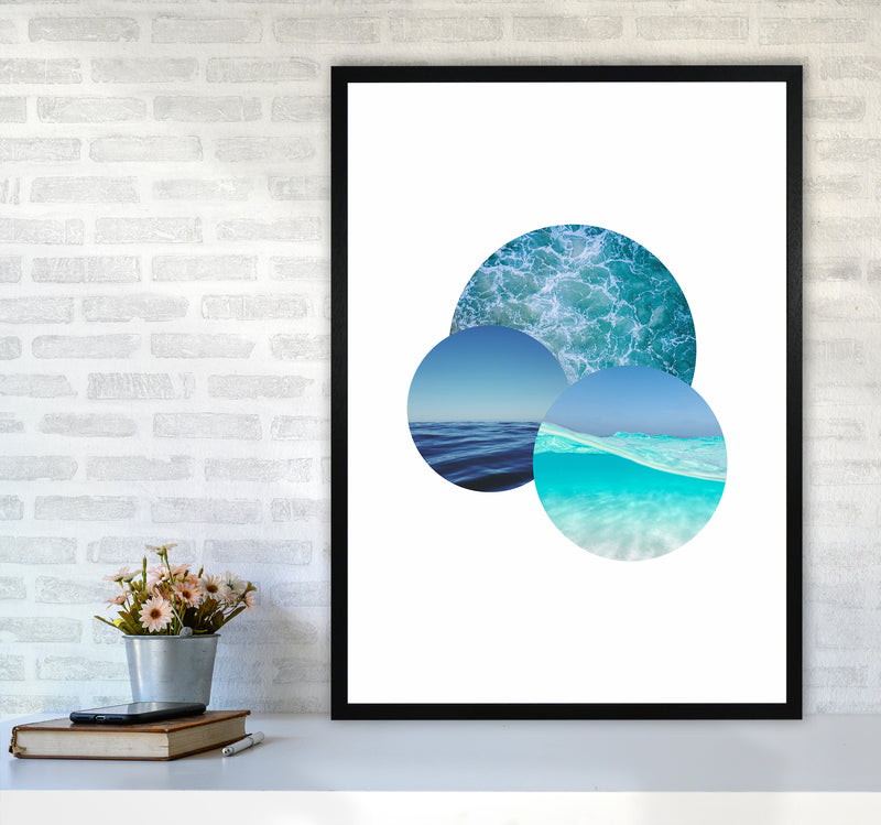 Ocean Planets Art Print by Seven Trees Design A1 White Frame