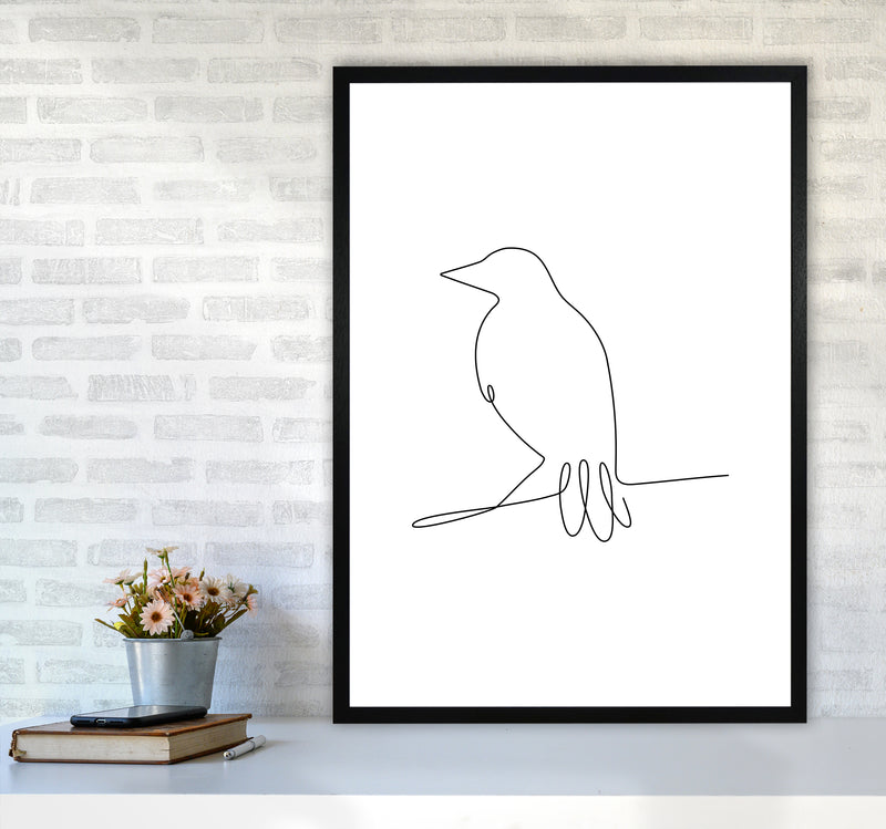 One Line Bird II Art Print by Seven Trees Design A1 White Frame