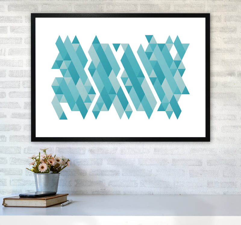 Pieces Of Mountains Abstract Art Print by Seven Trees Design A1 White Frame