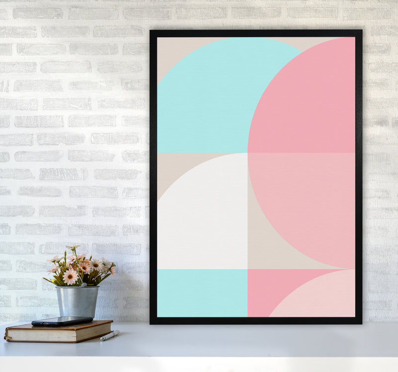 Scandinavian Shapes II Abstract Art Print by Seven Trees Design A1 White Frame