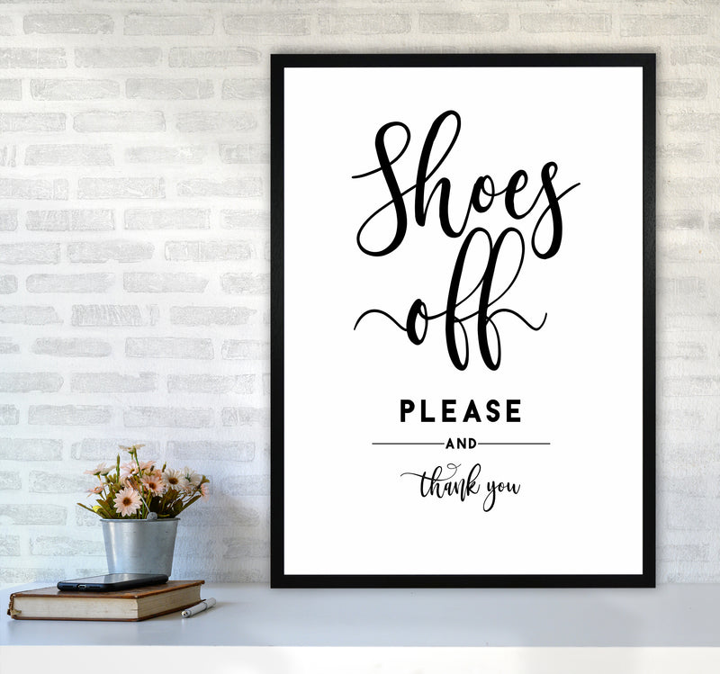 Shoes Off Quote Art Print by Seven Trees Design