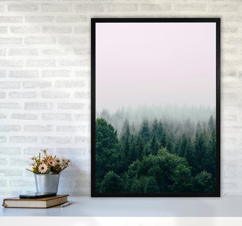 The Fog And The Forest I Photography Art Print by Seven Trees Design A1 White Frame