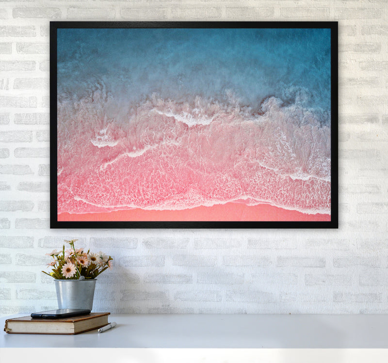 The Pink Ocean Photography Art Print by Seven Trees Design A1 White Frame
