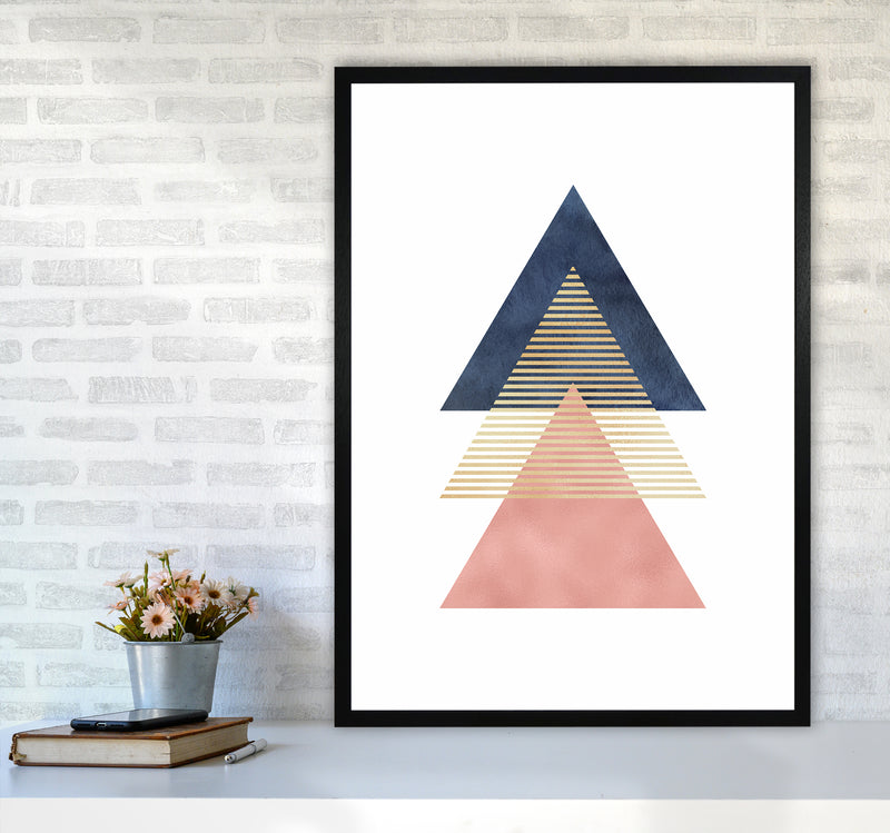 The Triangles Art Print by Seven Trees Design A1 White Frame