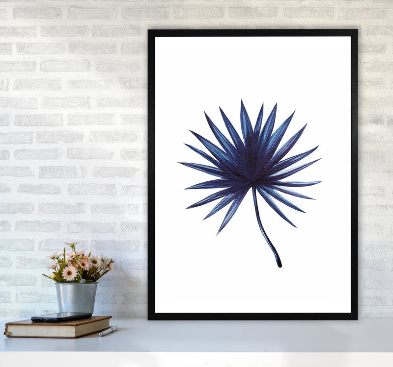 Watercolor Blue Leaf I Art Print by Seven Trees Design A1 White Frame