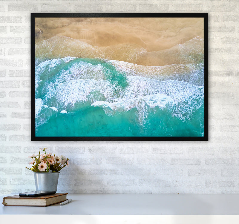 Waves From The Sky Landscape Art Print by Seven Trees Design A1 White Frame