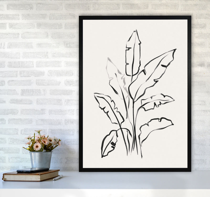 Banana Leafs Drawing Art Print by Seven Trees Design A1 White Frame