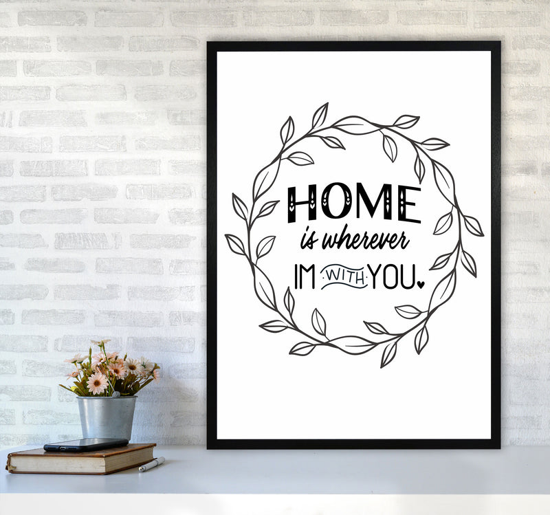 Home With You Art Print by Seven Trees Design A1 White Frame