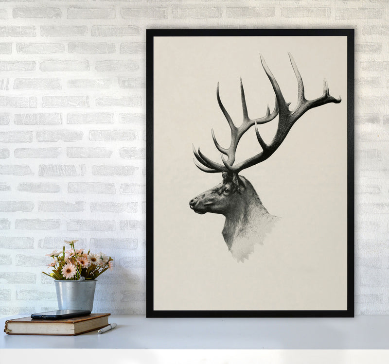 Mountain Reindeer Art Print by Seven Trees Design A1 White Frame