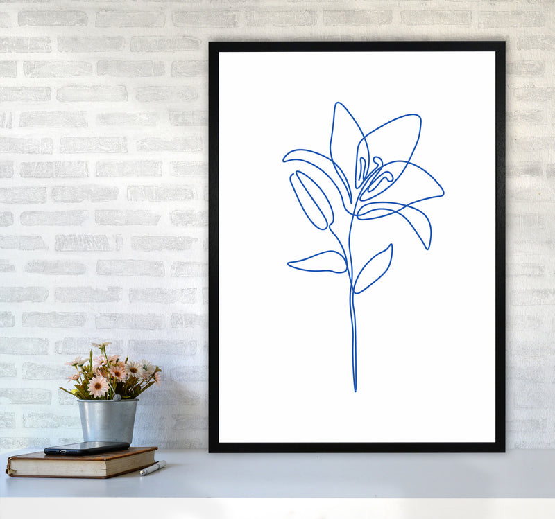 One Line Flower II Art Print by Seven Trees Design A1 White Frame