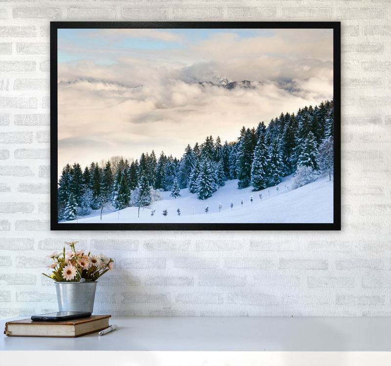 Pines in the sky Art Print by Seven Trees Design A1 White Frame