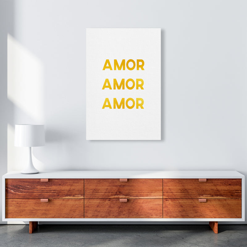 Amor Amor Amor Quote Art Print by Seven Trees Design A1 Canvas