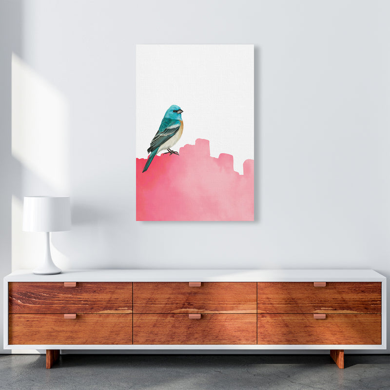Bird Pink Art Print by Seven Trees Design A1 Canvas