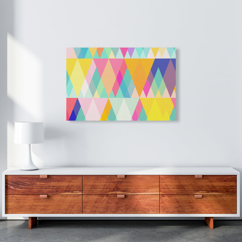 Happy Geometry Abstract Art Print by Seven Trees Design A1 Canvas