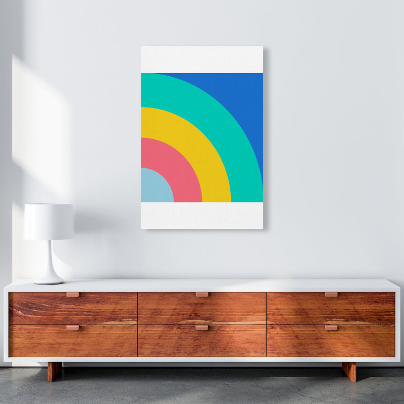 Happy shapes II Rainbow Art Print by Seven Trees Design A1 Canvas