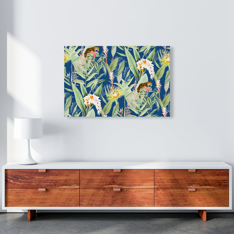 Leopard & Flowers Art Print by Seven Trees Design A1 Canvas