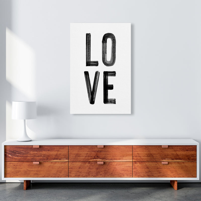 Love in Black Quote Art Print by Seven Trees Design A1 Canvas