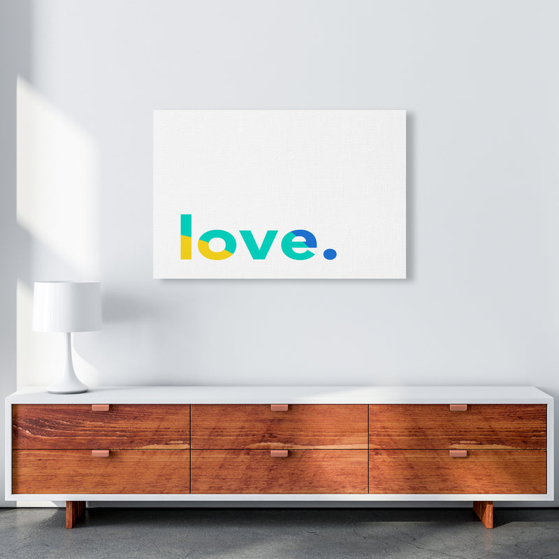 Love In Colors Quote Art Print by Seven Trees Design A1 Canvas