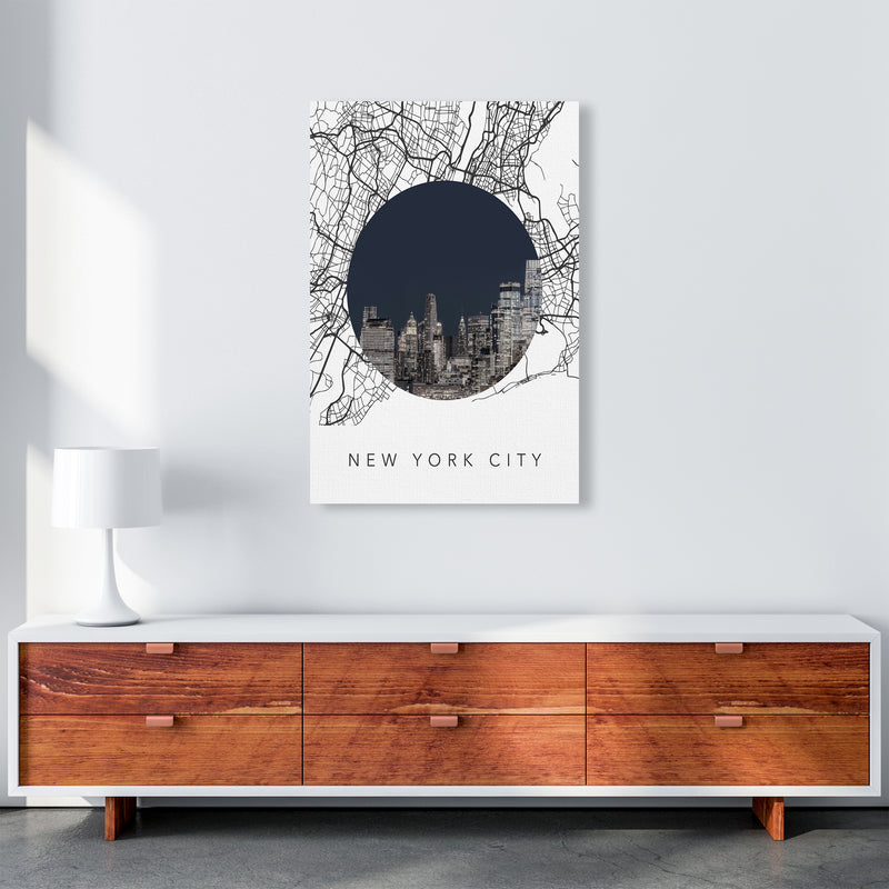 New York City Streets Collage Art Print by Seven Trees Design A1 Canvas