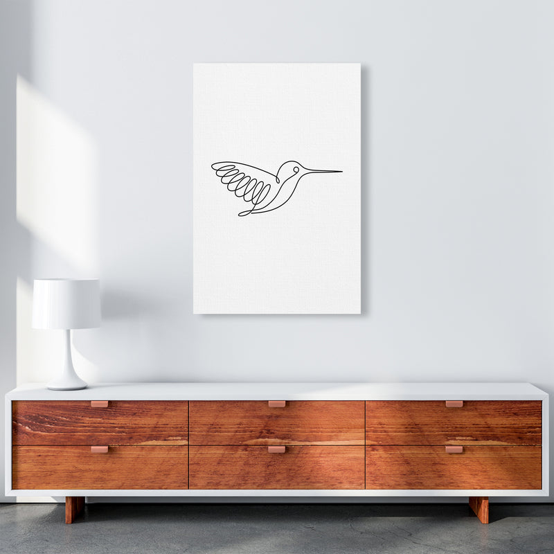 One Line Hummingbird Art Print by Seven Trees Design A1 Canvas