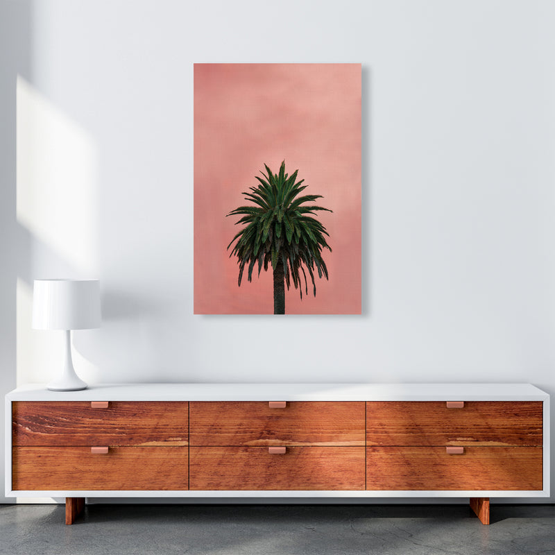 Pink Palm Abstract Art Print by Seven Trees Design A1 Canvas