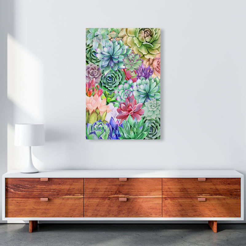 Succulents Paradise Botanical Art Print by Seven Trees Design A1 Canvas