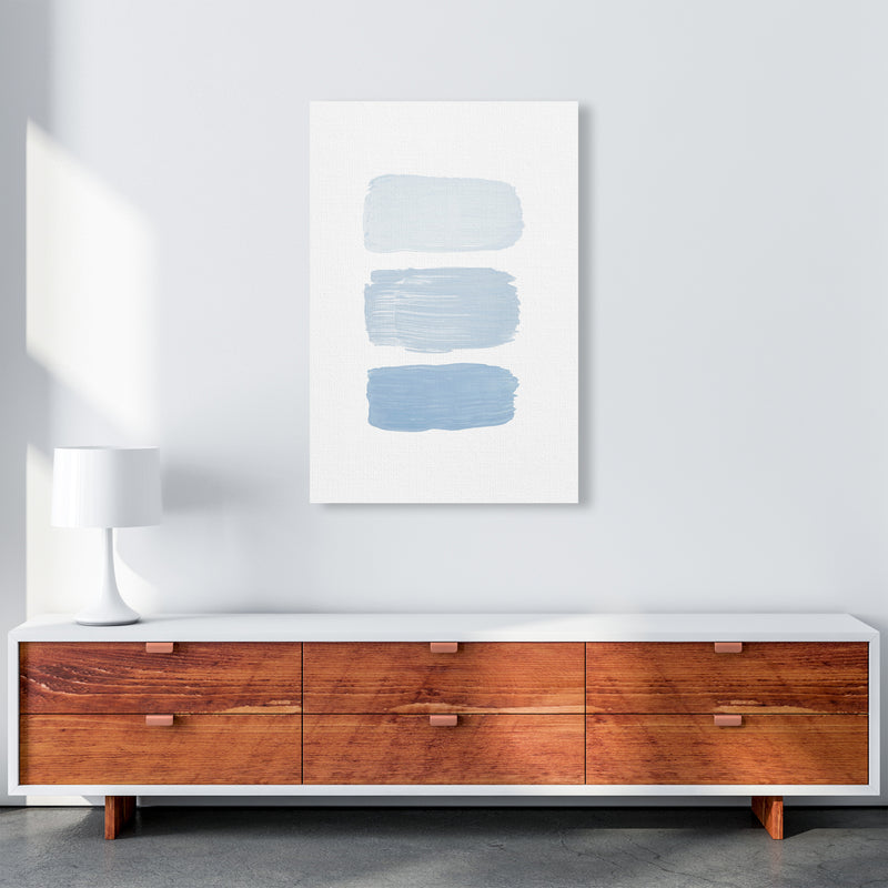 The Blue Strokes Abstract Art Print by Seven Trees Design A1 Canvas