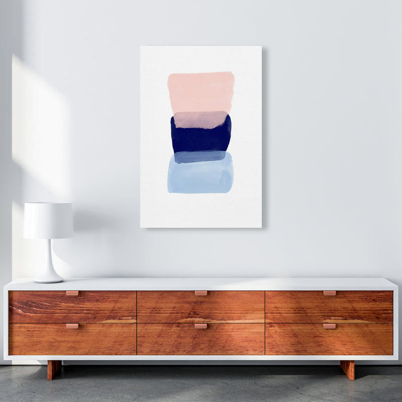 Three Colors Strokes Abstract Art Print by Seven Trees Design A1 Canvas