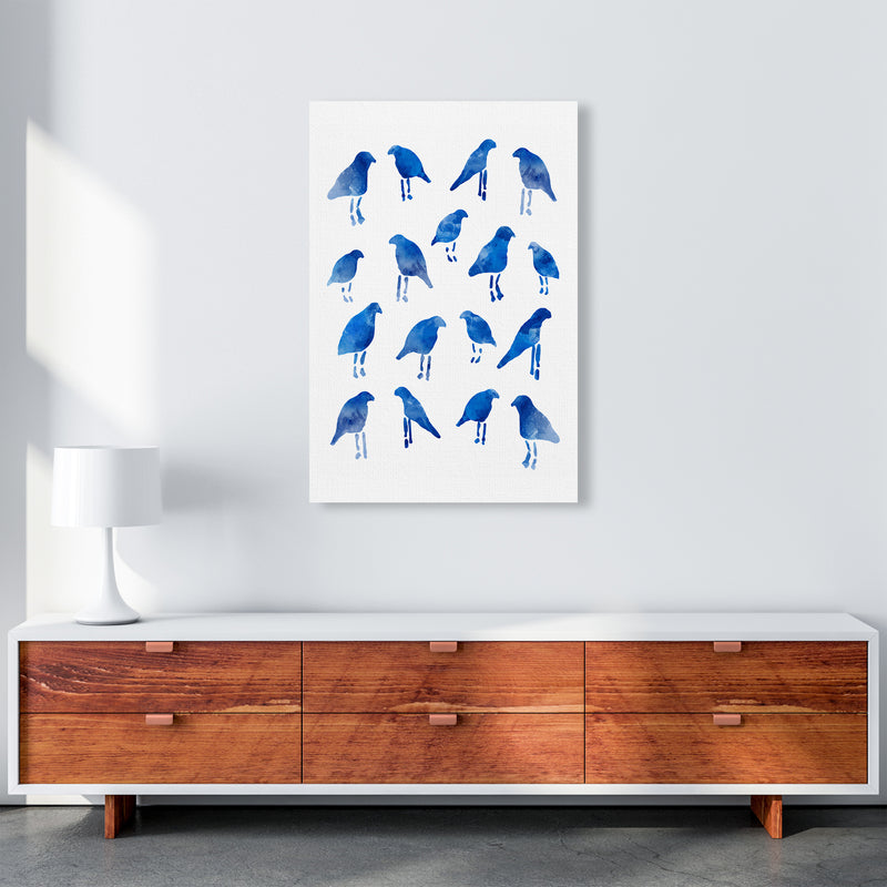 Watercolor Blue Birds Art Print by Seven Trees Design A1 Canvas