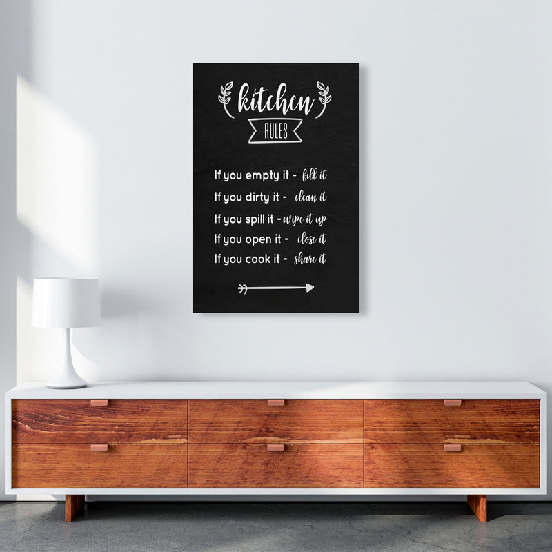 Kitchen rules Art Print by Seven Trees Design A1 Canvas