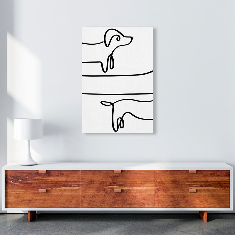 One Line dachshund Art Print by Seven Trees Design A1 Canvas
