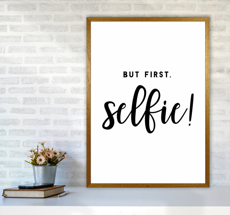 But First Selfie Quote Art Print by Seven Trees Design A1 Print Only