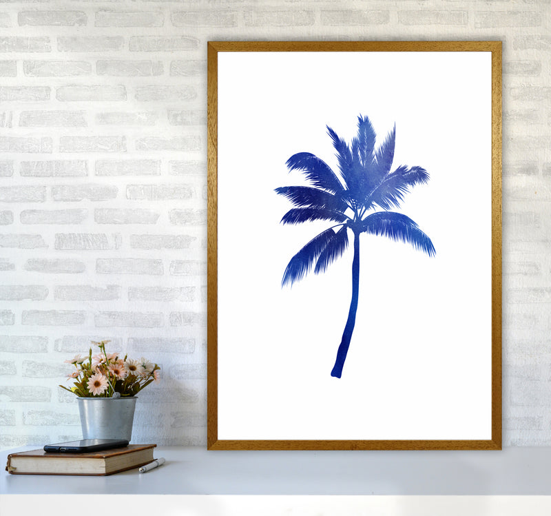 Blue Palm Tree Art Print by Seven Trees Design A1 Print Only