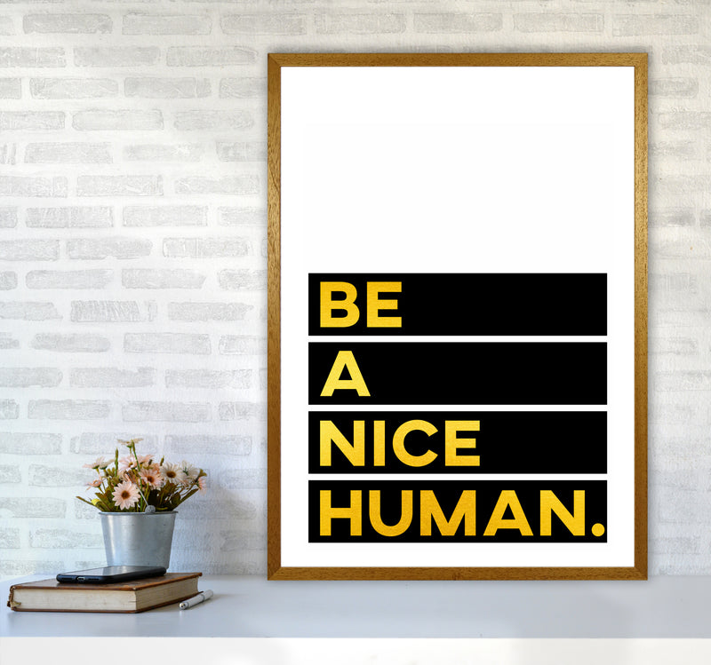 Be a Nice Human Quote Art Print by Seven Trees Design A1 Print Only