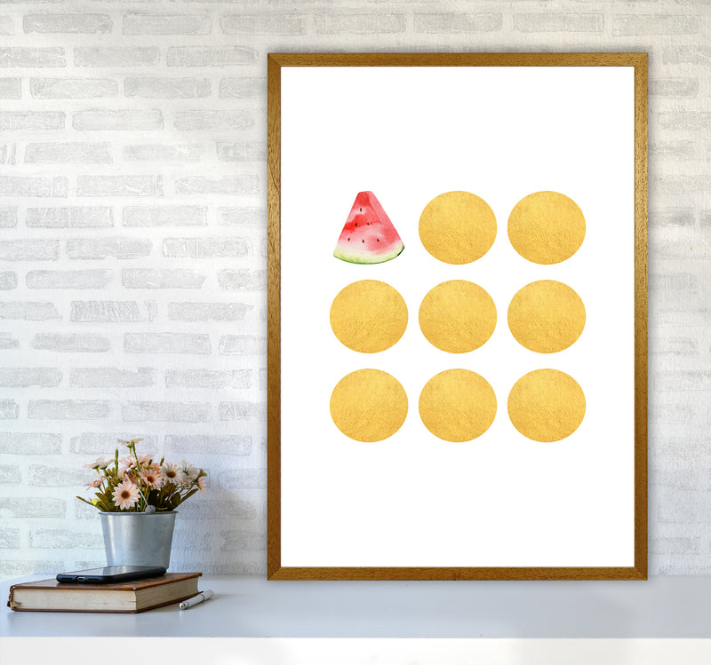 Gold Watermelon Kitchen Art Print by Seven Trees Design A1 Print Only