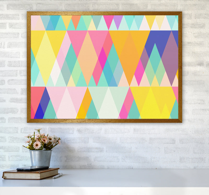 Happy Geometry Abstract Art Print by Seven Trees Design A1 Print Only