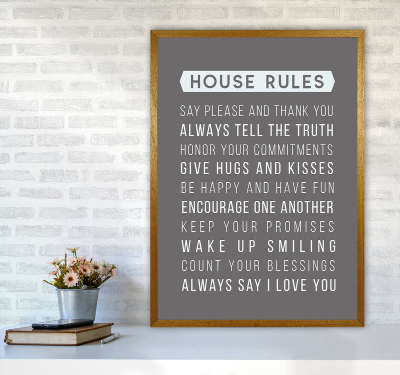 House Rules Quote Art Print by Seven Trees Design A1 Print Only