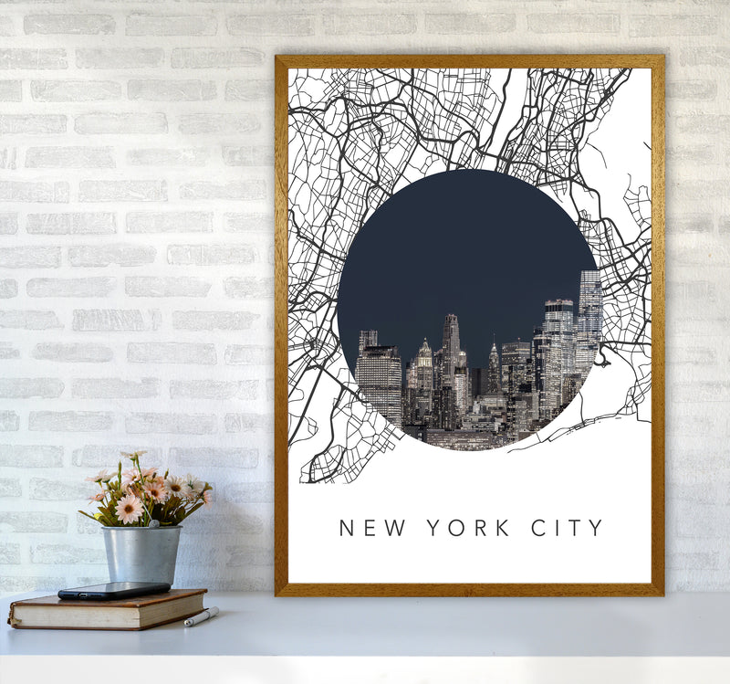 New York City Streets Collage Art Print by Seven Trees Design A1 Print Only