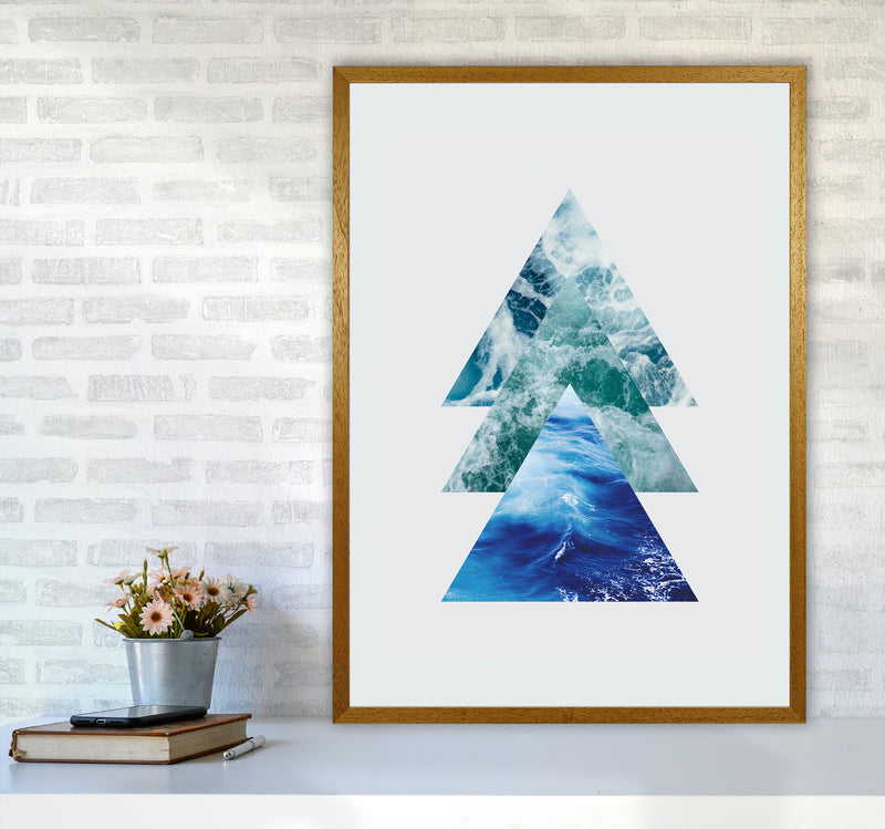Ocean Triangles Art Print by Seven Trees Design A1 Print Only