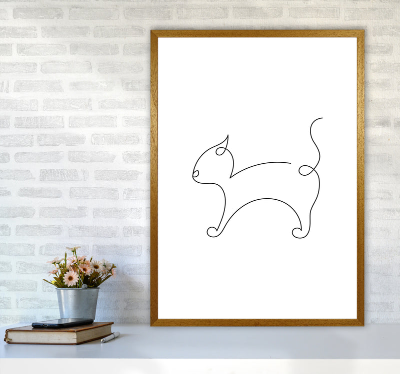 One Line Cat Art Print by Seven Trees Design A1 Print Only