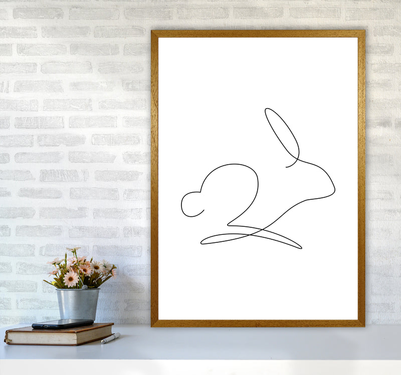 One Line Rabbit Art Print by Seven Trees Design A1 Print Only
